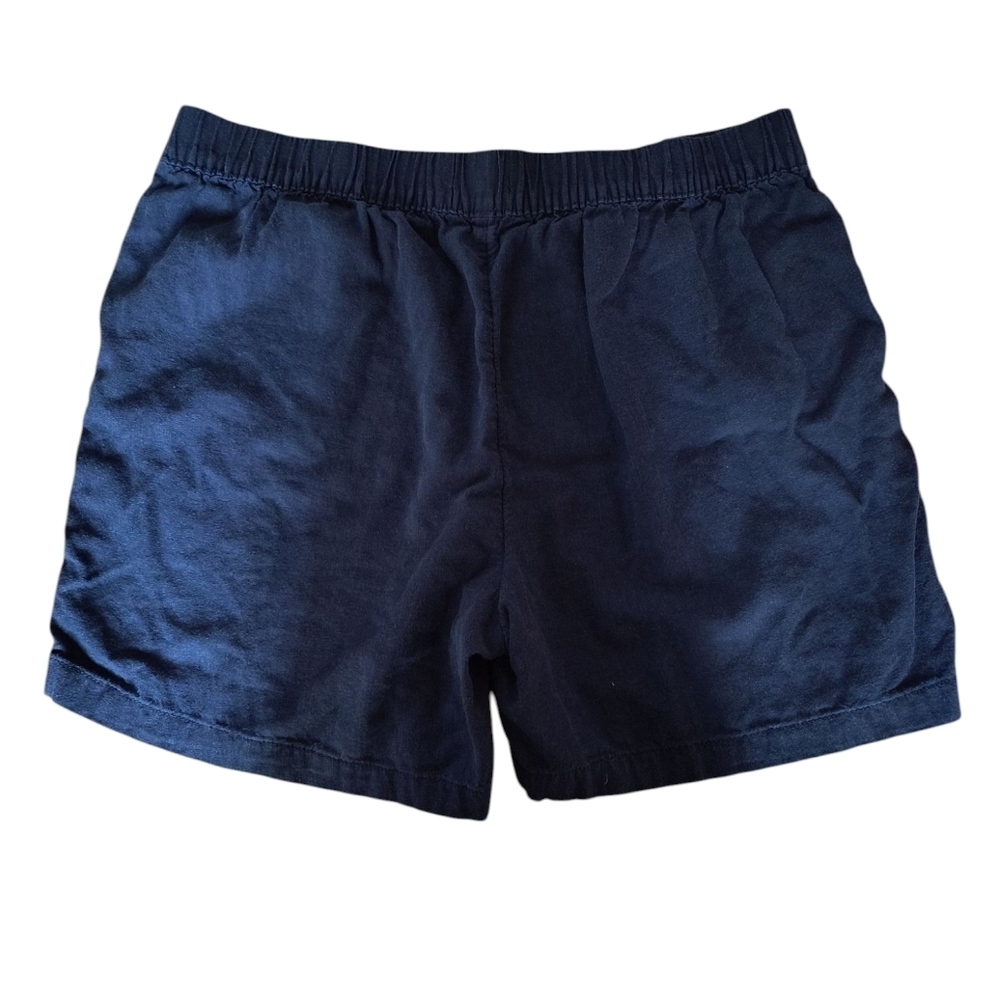 2 Pair Croft & Barrow Linen Blend Pull On Shorts In Navy And Oatmeal Size L - Picture 5 of 12